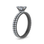 Load image into Gallery viewer, hidden-halo-radiant-wedding-ring-set-in-black-gold-FD9168RAANGLE3-NL-BG
