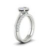 Load image into Gallery viewer, Hidden Halo Round Diamond Ring with Half Eternity Band