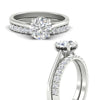 Load image into Gallery viewer, Hidden Halo Round Diamond Ring with Half Eternity Band