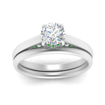 Load image into Gallery viewer, 5 Carat Round Cut Secret Halo Ring Set

