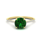 Load image into Gallery viewer, hidden-halo-round-emerald-engagement-ring-with-diamond-in-yellow-gold-FD11370RORGEMGR-NL-YG.jpg
