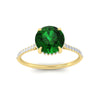 Load image into Gallery viewer, hidden-halo-round-emerald-engagement-ring-with-diamond-in-yellow-gold-FD11370RORGEMGR-NL-YG.jpg