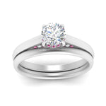Load image into Gallery viewer, 5 Carat Round Cut Secret Halo Ring Set
