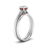 Load image into Gallery viewer, 5 Carat Round Cut Secret Halo Ring Set
