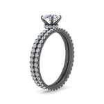 Load image into Gallery viewer, hidden-halo-round-wedding-ring-set-in-black-gold-FD9168ROANGLE3-NL-BG
