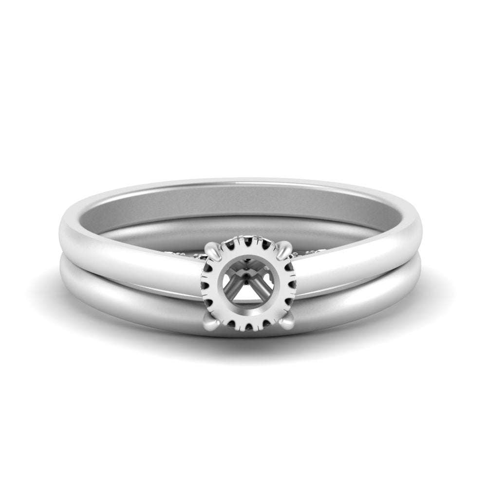 Hidden Halo Semi Mount Ring Set