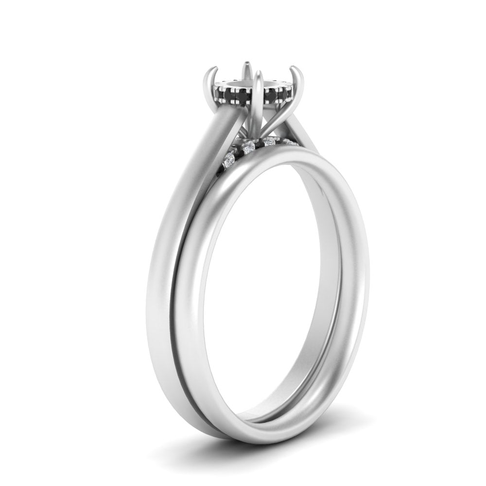 Hidden Halo Semi Mount Ring Set