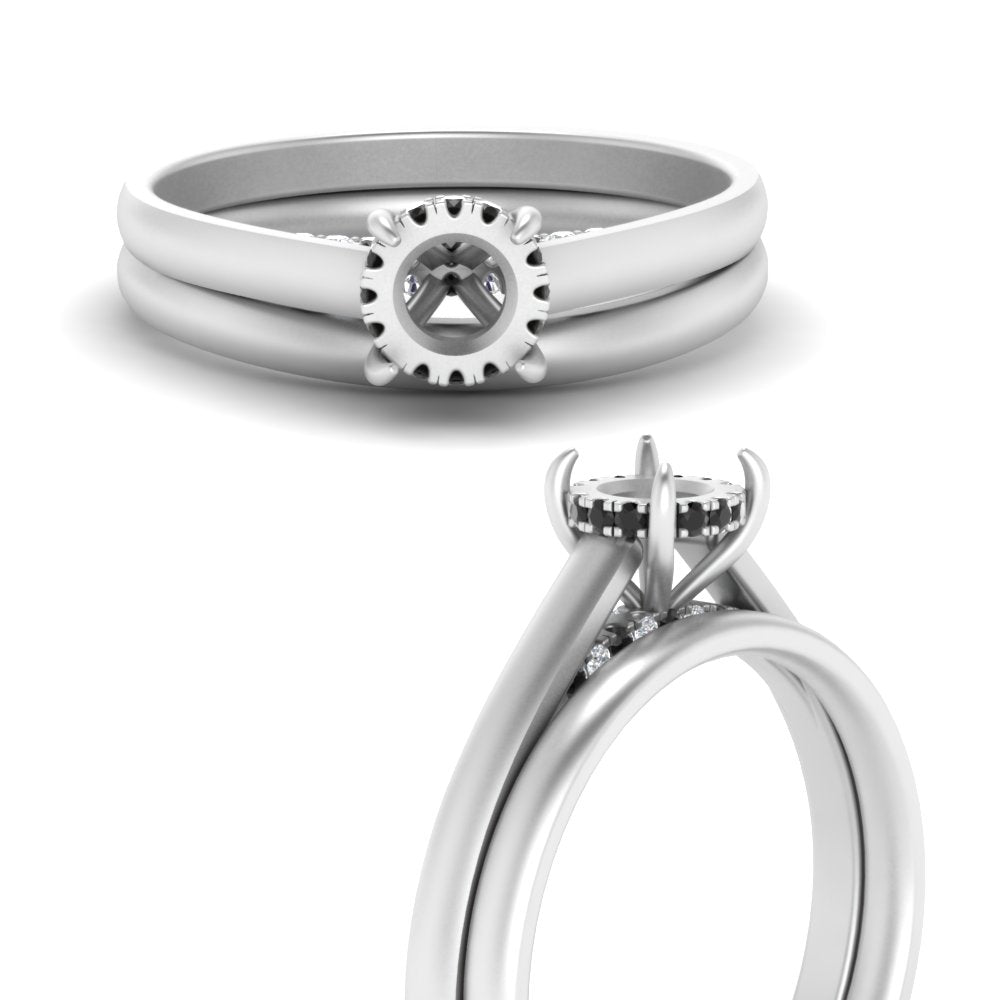 Hidden Halo Semi Mount Ring Set