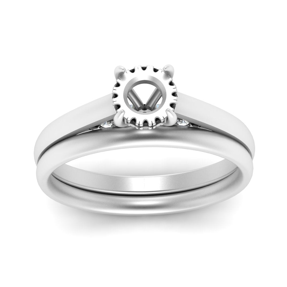 Hidden Halo Semi Mount Ring Set