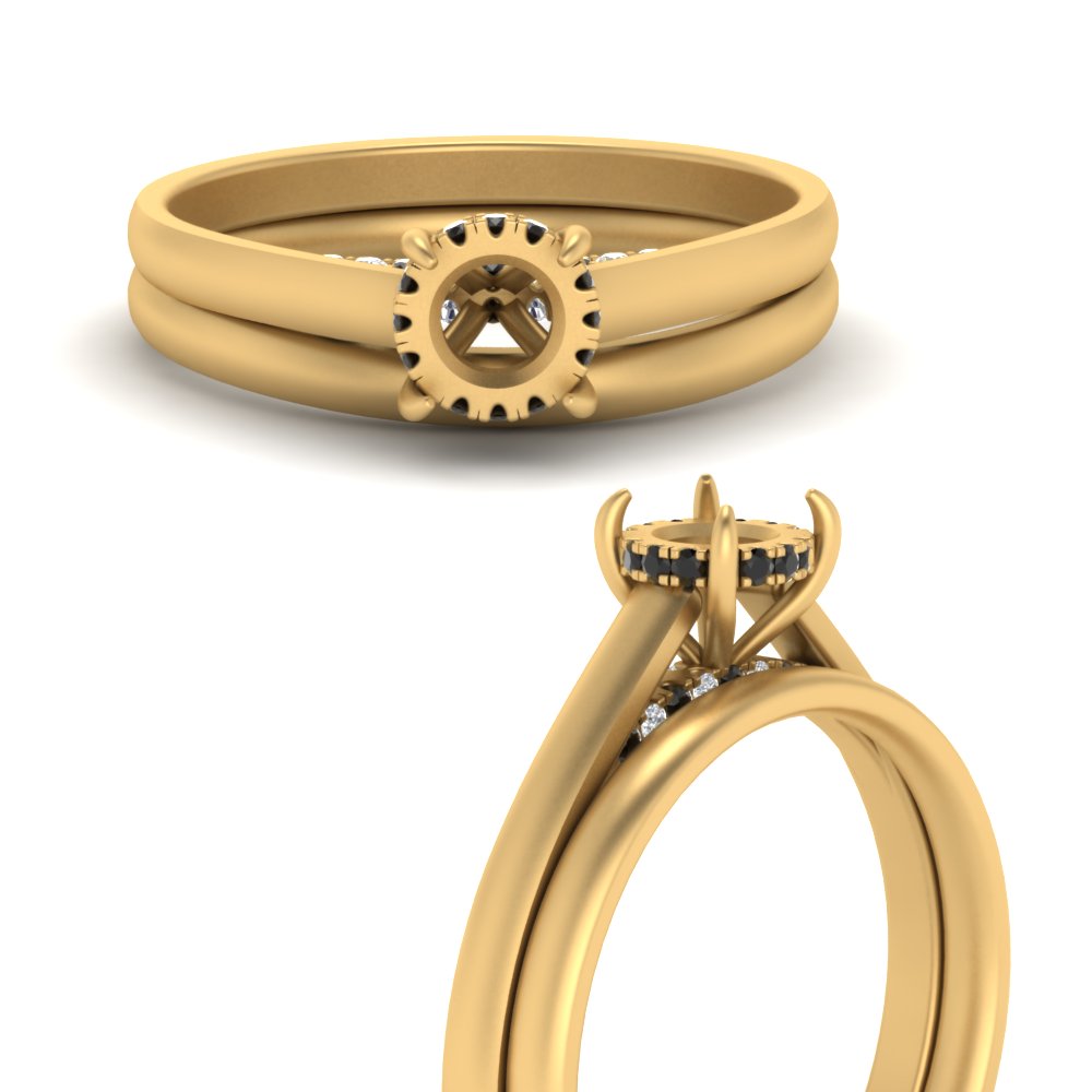 Hidden Halo Semi Mount Ring Set