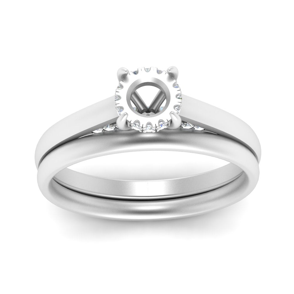 Hidden Halo Semi Mount Ring Set