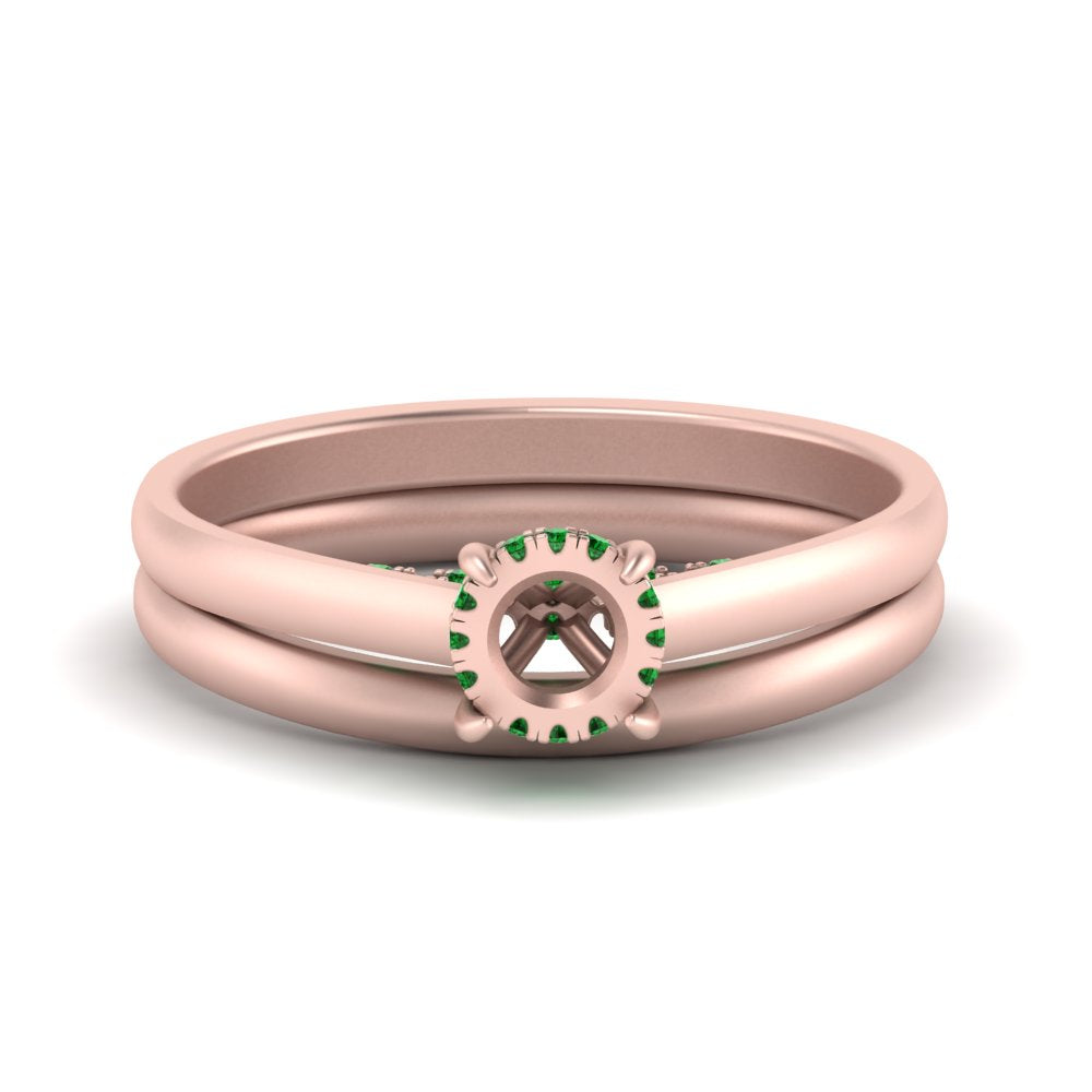 Hidden Halo Semi Mount Ring Set