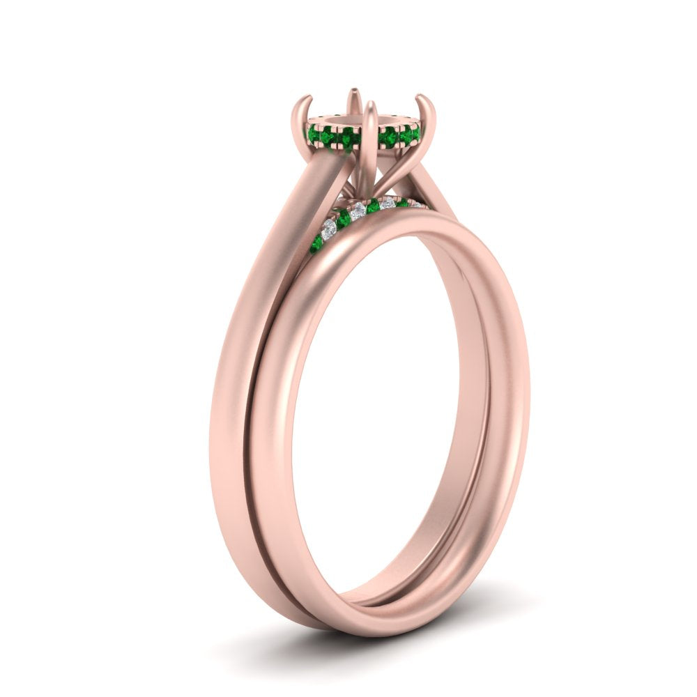 Hidden Halo Semi Mount Ring Set