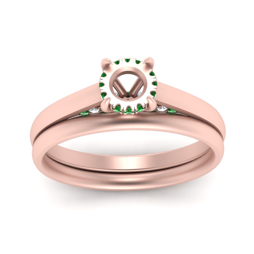 Hidden Halo Semi Mount Ring Set