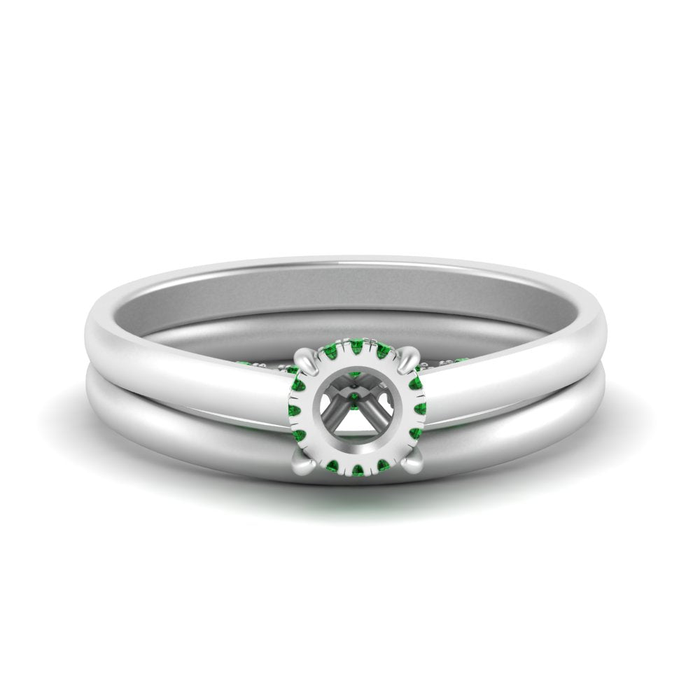 Hidden Halo Semi Mount Ring Set