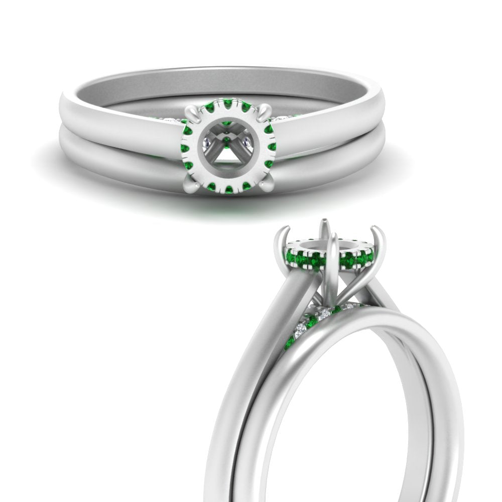 Hidden Halo Semi Mount Ring Set