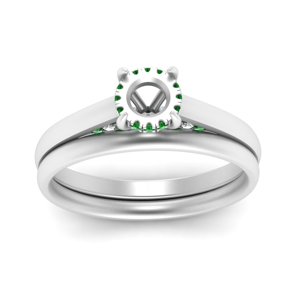 Hidden Halo Semi Mount Ring Set