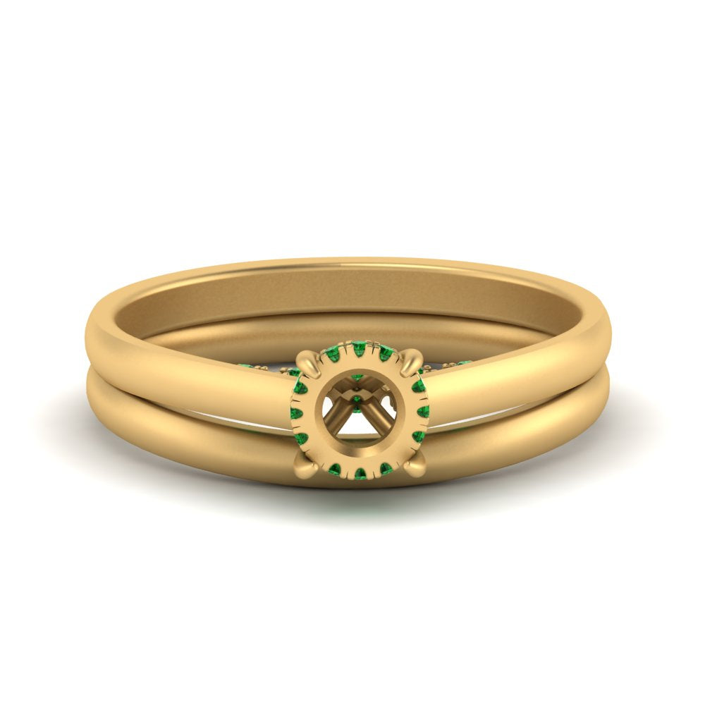 Hidden Halo Semi Mount Ring Set