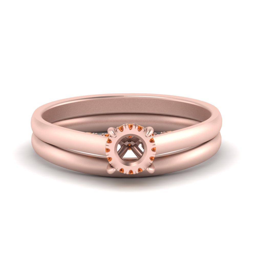 Hidden Halo Semi Mount Ring Set