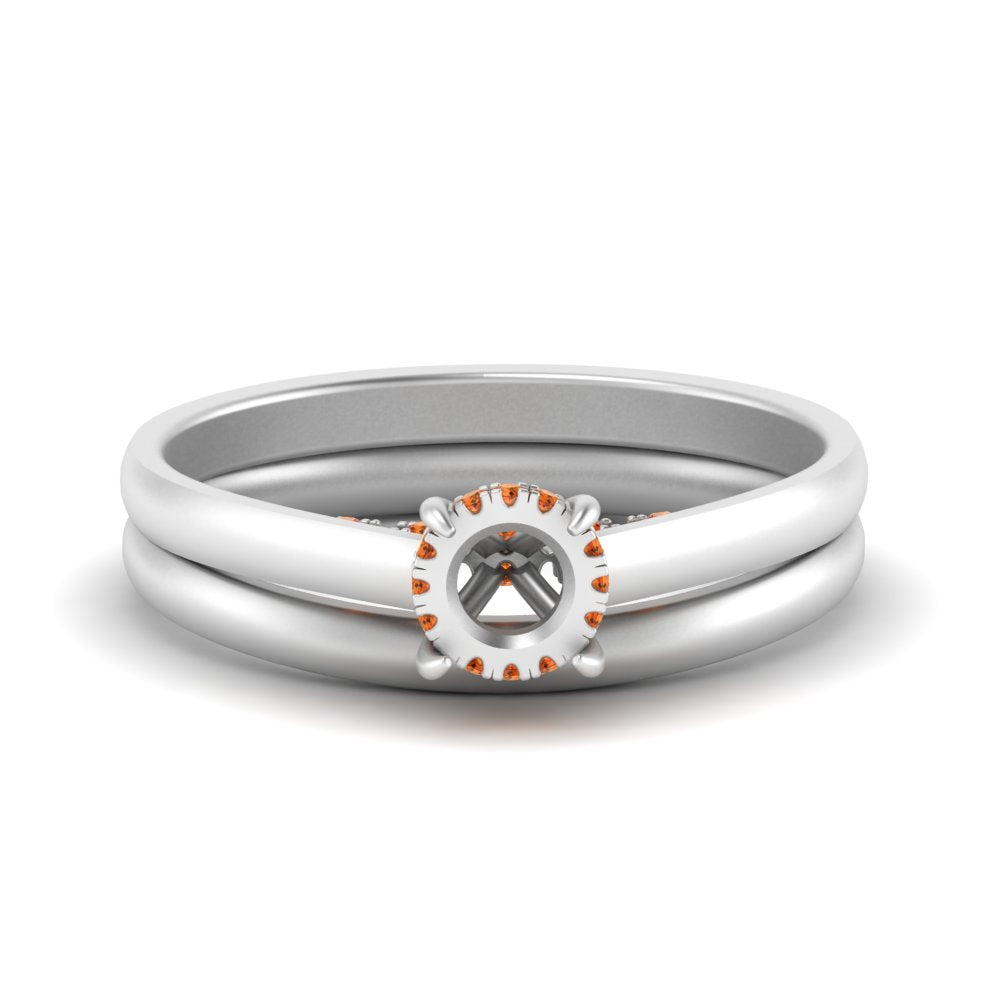 Hidden Halo Semi Mount Ring Set