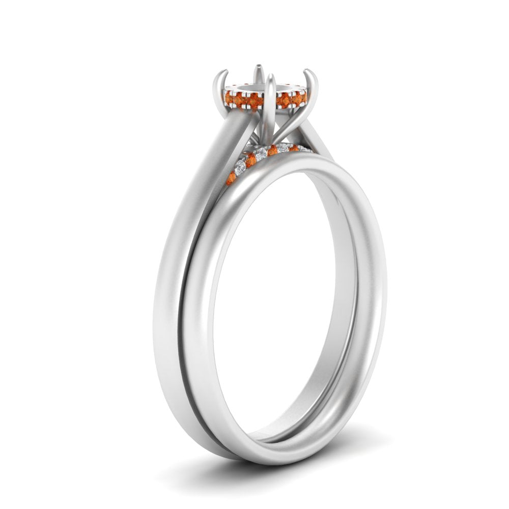 Hidden Halo Semi Mount Ring Set