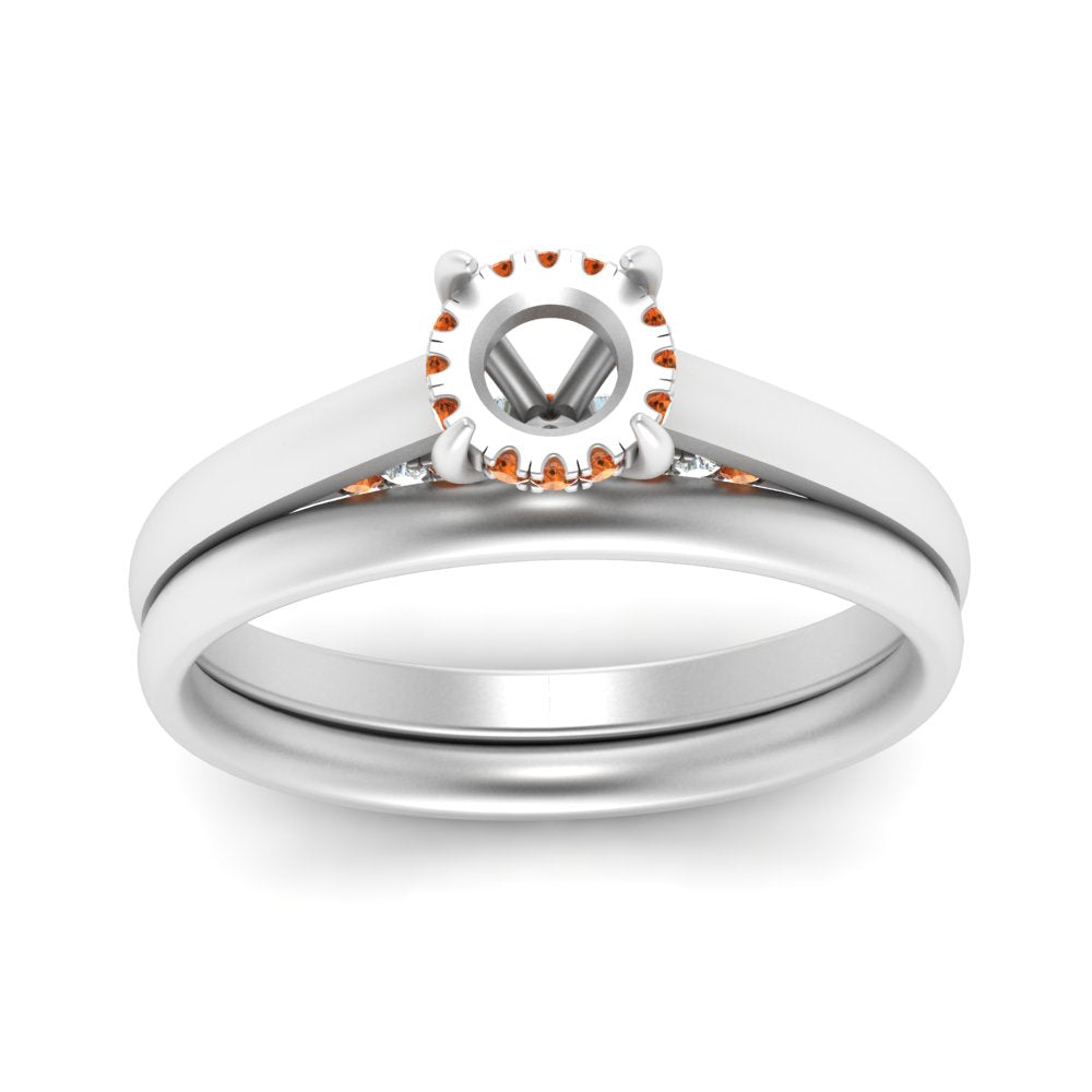 Hidden Halo Semi Mount Ring Set