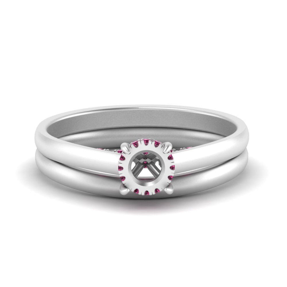 Hidden Halo Semi Mount Ring Set
