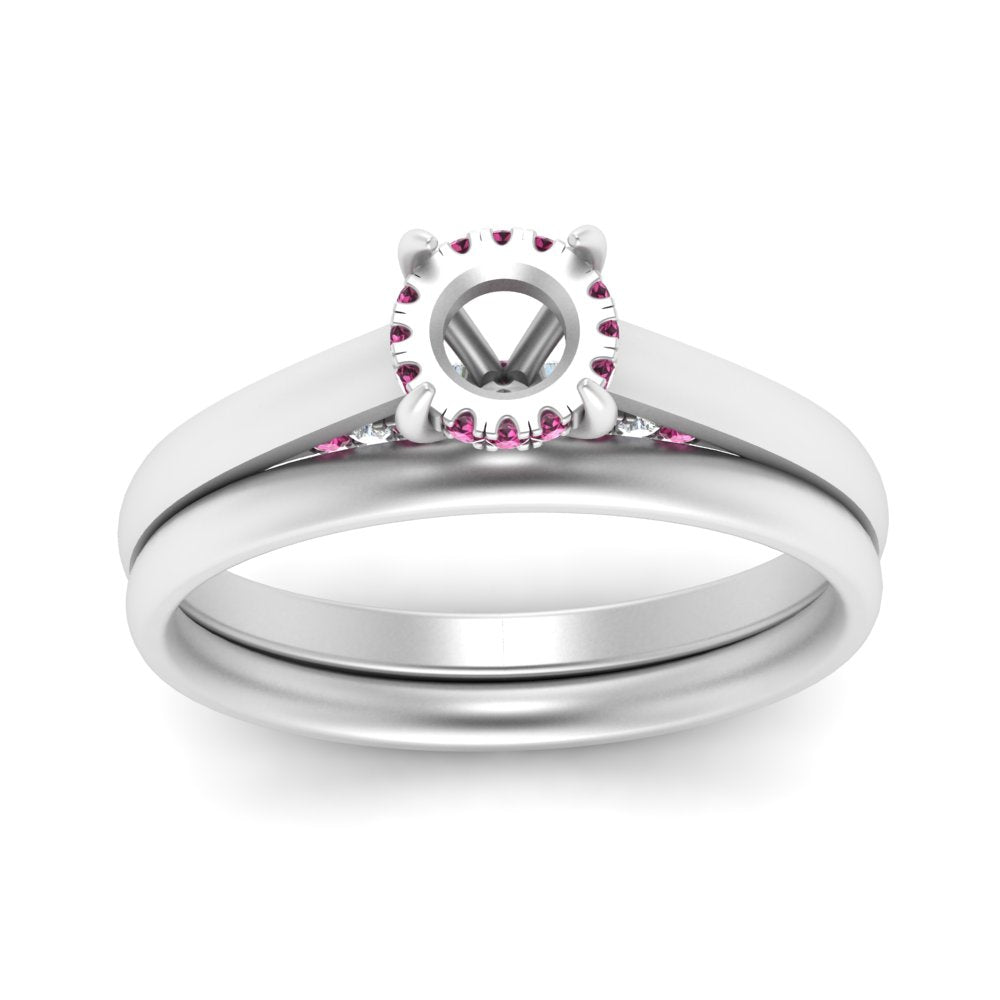 Hidden Halo Semi Mount Ring Set