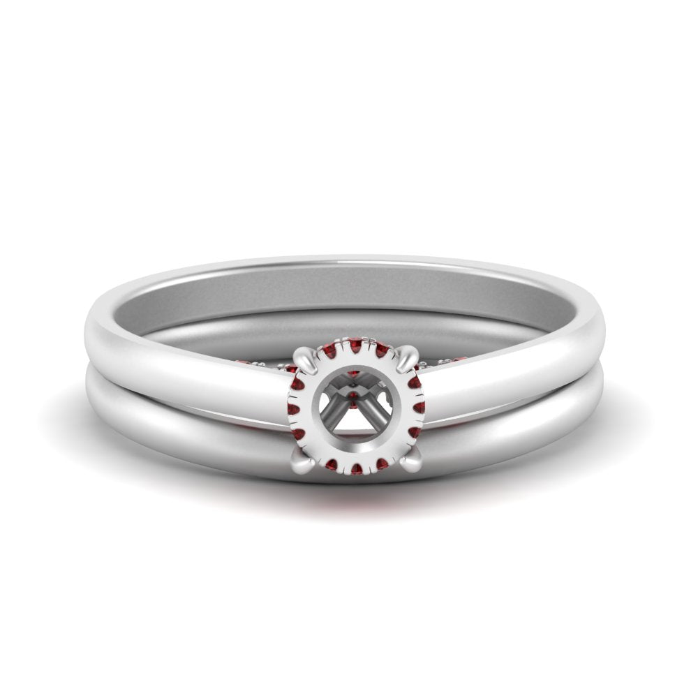 Hidden Halo Semi Mount Ring Set