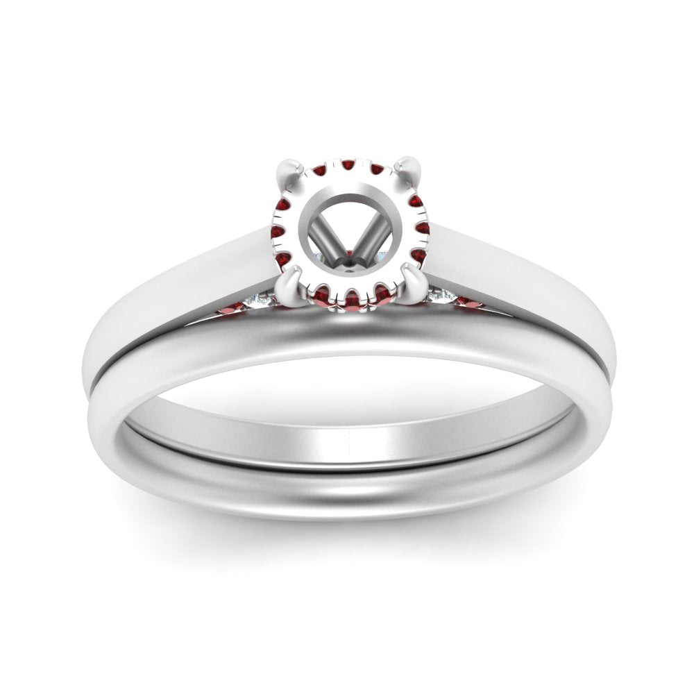Hidden Halo Semi Mount Ring Set
