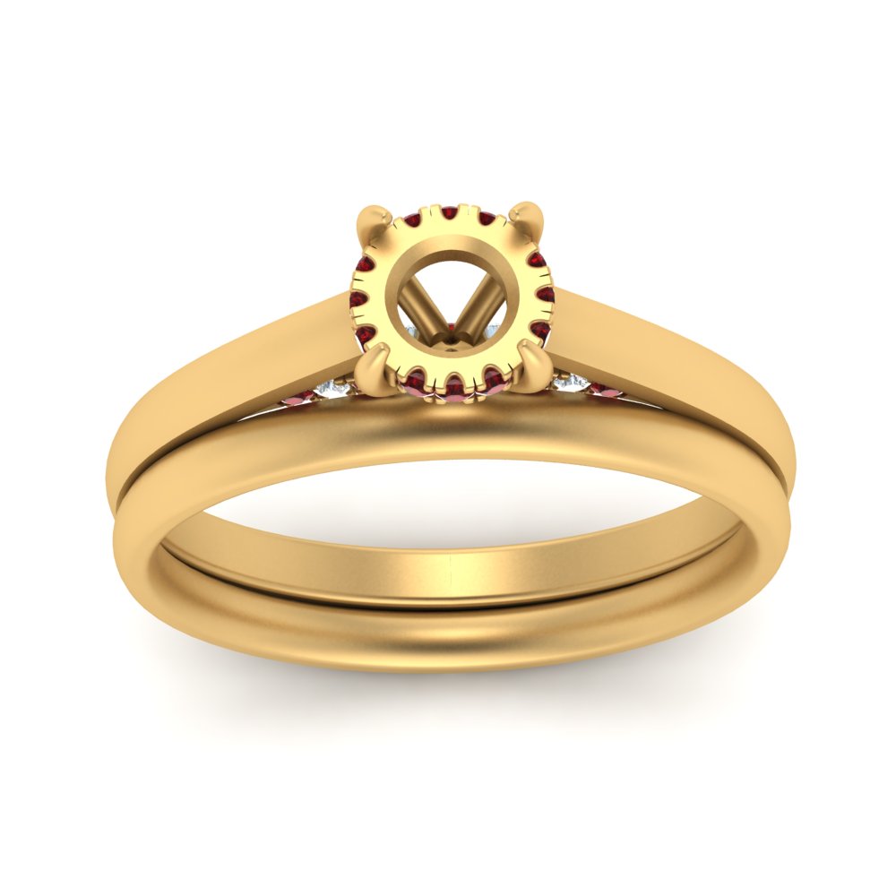 Hidden Halo Semi Mount Ring Set