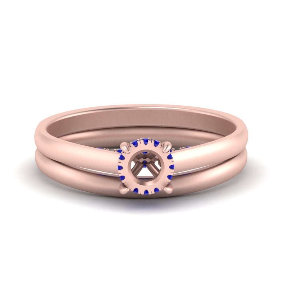 Hidden Halo Semi Mount Ring Set