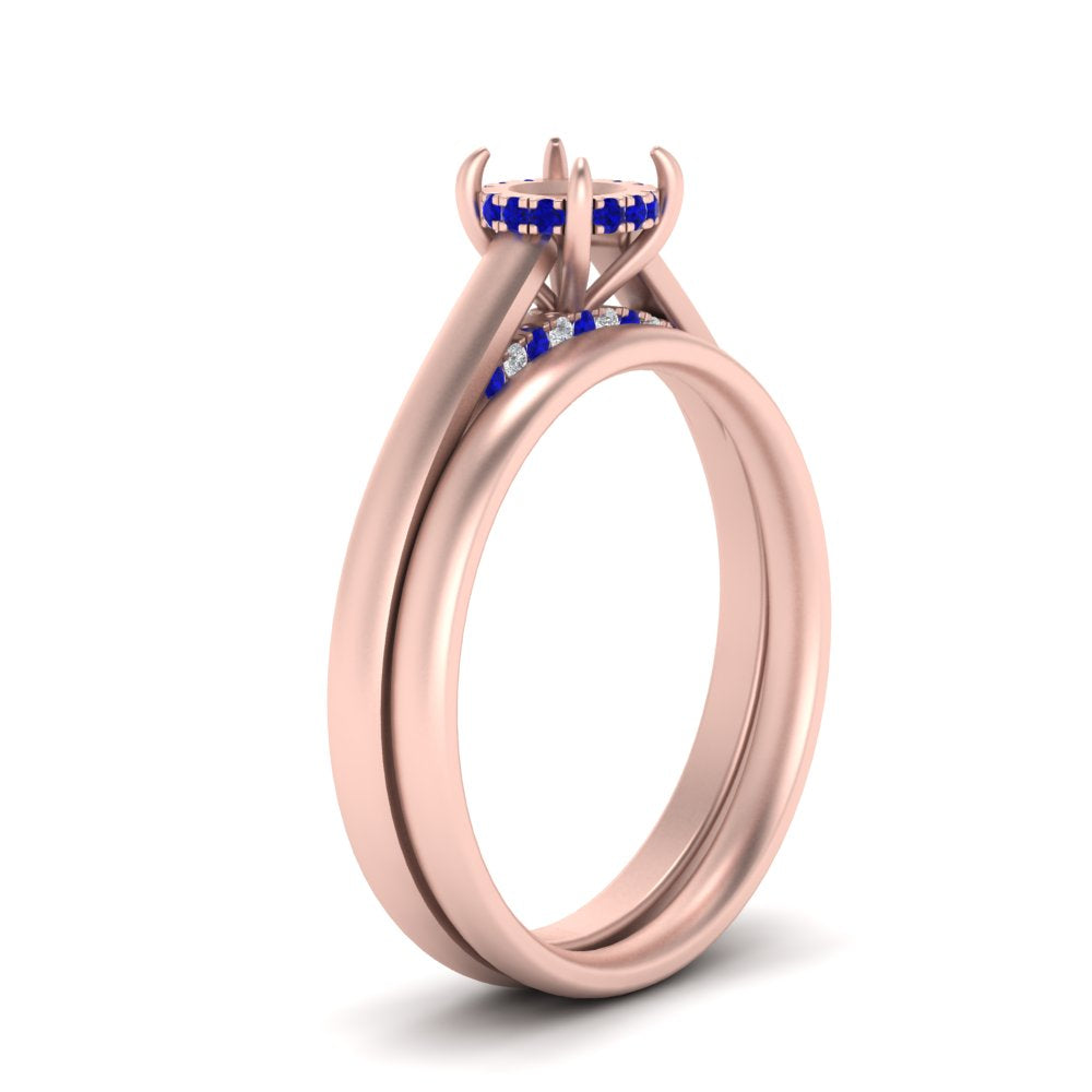 Hidden Halo Semi Mount Ring Set