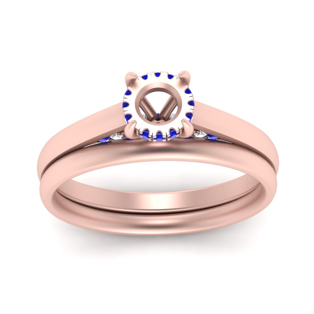 Hidden Halo Semi Mount Ring Set