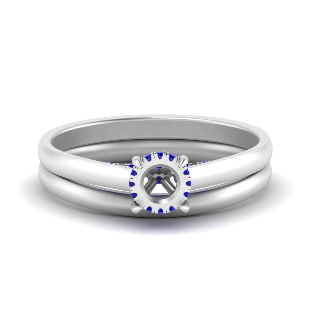 Hidden Halo Semi Mount Ring Set