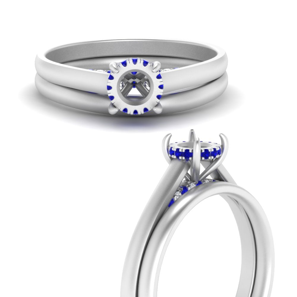 Hidden Halo Semi Mount Ring Set