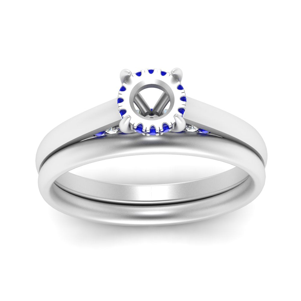 Hidden Halo Semi Mount Ring Set