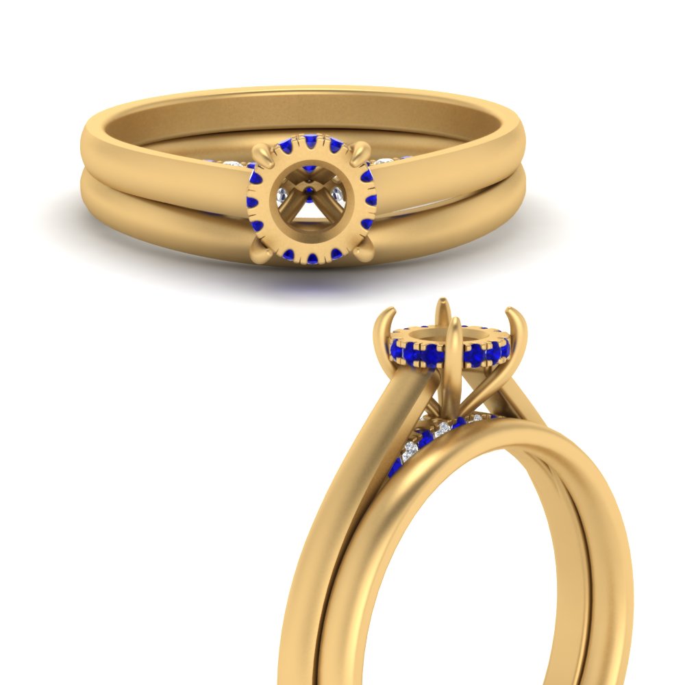 Hidden Halo Semi Mount Ring Set