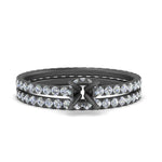 Load image into Gallery viewer, hidden-halo-semi-mount-wedding-ring-set-in-black-gold-FD9168SMANGLE3-NL-BG
