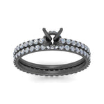 Load image into Gallery viewer, hidden-halo-semi-mount-wedding-ring-set-in-black-gold-FD9168SMANGLE3-NL-BG
