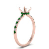 Load image into Gallery viewer, hidden-semi-mount-halo-petite-diamond-engagement-ring-with-emerald-in-FD9168SMRGEMGRANGLE3-NL-RG