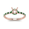 Load image into Gallery viewer, hidden-semi-mount-halo-petite-diamond-engagement-ring-with-emerald-in-FD9168SMRGEMGRANGLE3-NL-RG