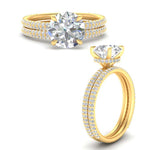 Load image into Gallery viewer, high-profile-round-hidden-diamond-wedding-set-in-FD10060ROANGLE3-NL-YG
