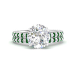 Load image into Gallery viewer, high-profile-round-hidden-emerald-wedding-set-in-FD-10060ROGEMGRANGLE3-NL-WG
