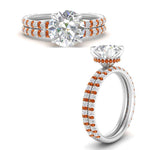 Load image into Gallery viewer, high-profile-round-hidden-orange-sapphire-wedding-set-in-FD-10060ROGSAORANGLE3-NL-WG
