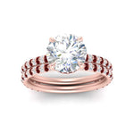 Load image into Gallery viewer, high-profile-round-hidden-ruby-wedding-set-in-FD-10060ROGRUDRANGLE3-NL-RG
