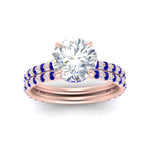 Load image into Gallery viewer, high-profile-round-hidden-sapphire-wedding-set-in-FD-10060ROGSABLANGLE3-NL-RG
