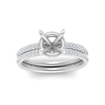 Load image into Gallery viewer, high-profile-semi-mount-hidden-diamond-wedding-set-in-FD10060SMANGLE3-NL-WG
