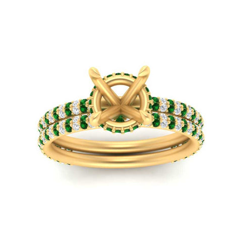 high-profile-semi-mount-hidden-emerald-wedding-set-in-FD10060SMGEMGRANGLE3-NL-YG