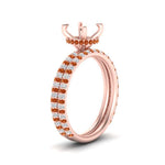 Load image into Gallery viewer, high-profile-semi-mount-hidden-orange-sapphire-wedding-set-in-FD10060SMGSAORANGLE3-NL-RG
